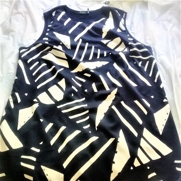 Ralph Lauren Navy Blue Sleeveless Sheath Sweater Dress Plus Size 2X - Picture 6 of 7